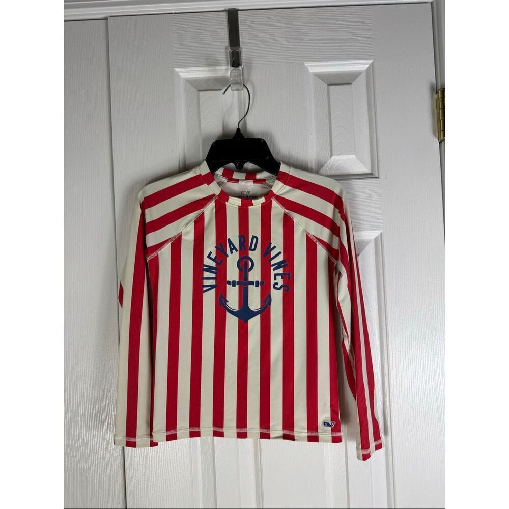 Vineyard Vines Girls Rashguard Top Size S 8-10